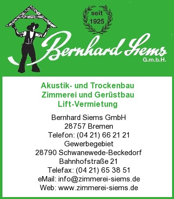 Siems GmbH, Bernhard