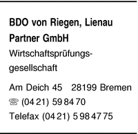 BDO von Riegen, Lienau & Partner GmbH