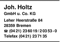 Holtz GmbH & Co. KG, Joh.