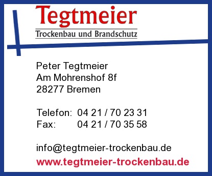 Tegtmeier Trockenbau und Brandschutz