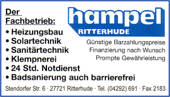 Hampel Ritterhude Heizung und Sanitr