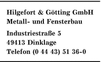 Hilgefort & Gtting Metall- und Fensterbau GmbH
